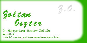 zoltan oszter business card
