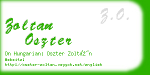 zoltan oszter business card